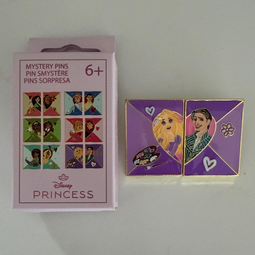 Loungefly Disney Princess Rapunzel & Flynn Rider Love Letter Blind Box Pins